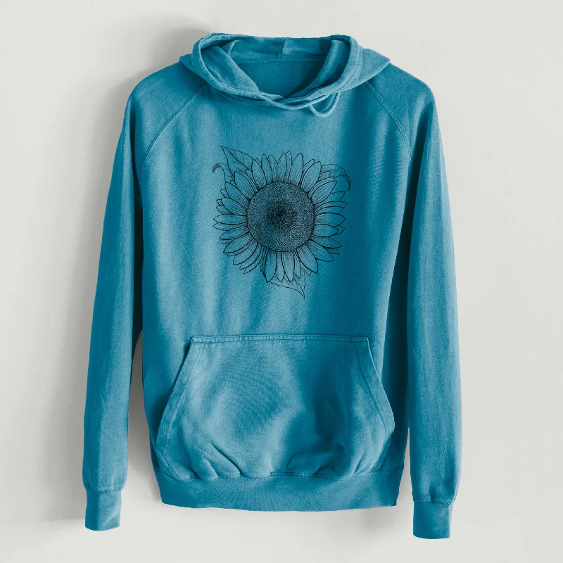 Lemon Queen Sunflower - Helianthus Annuus  - Mid-Weight Unisex Vintage 100% Cotton Hoodie